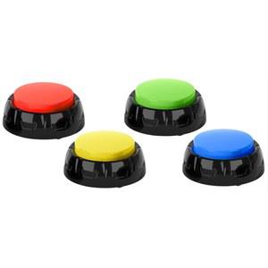 매직우라 프리미엄 클리커 녹음 가능 버튼 도그 토킹 4팩 가능한 버튼, 의사소통 및 훈련용 애완동물 버저 세트 개 고양이 게임 선물 유창한 도구