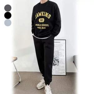 이지 남자 알파벳 겨울용기모안감 크루넥티 조거바지 투피스