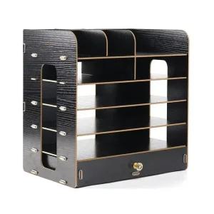 필오피스 서류 보관 데스크 정리함 FN01 DIY 블랙 와이어파일박스 철제파일꽂이 책상책꽂이