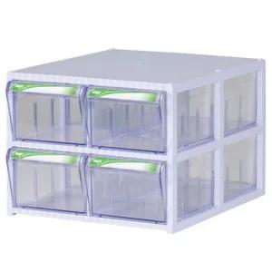 투명 서랍식 2단 책상정리함 수납함 칸막이 세트 공간활용 다용도수납함 다용도정리함