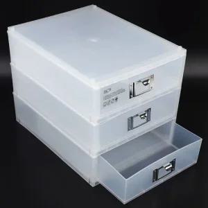 데스크정리함 시스맥스 네오 아이박스 대형 3단 멀티박스 다용도정리함 아크릴정리함