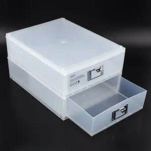 데스크정리함 시스맥스 네오 아이박스 대형 2단 멀티박스 다용도정리함 아크릴정리함