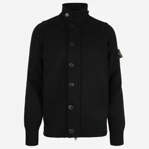 스톤아일랜드 5F 5100047 S00A3 V0029 풀오버 집업 니트 가디건 블랙