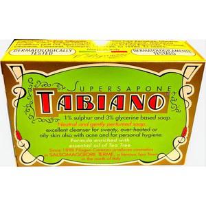면도날 클럽 - 타비아노 유황 비누 - 여드름 및 지성 피부에 적합한 4.4온스