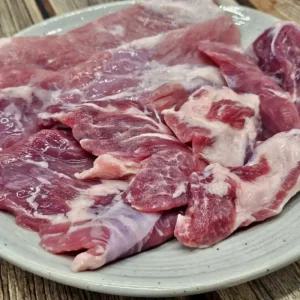 국내산 흑돼지 뒷고기 모듬 청정지역 산청 지리산 돼지고기 500g