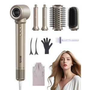 IBAYS 5 in 1 헤어 스타일러 & 드라이어 브러시, 음이온이 포함된 110,000 RPM 고속 에어랩, 프리즈프리 스타일링 건조 컬링 스트레이트 볼륨 조절, 오토 랩 핫 에어