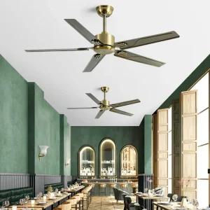 무소음 실링팬 거실 바람부는 선풍기 천정 서큘레이터 실링팬(골드) - 147cm + 벽 제어