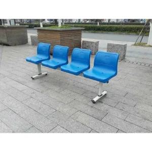 야구장 의자 일체형 3인용 운동장 관중석 벤치 대기석 2인용 의자 - 파란색