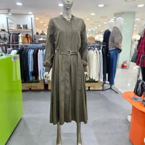 시슬리/애플아울렛/브레이스 벨티드 점퍼형 롱 원피스 SAOP06441