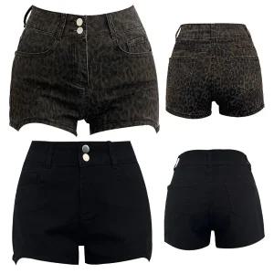 베로니하이숏팬츠 레오파드 무지 하이웨스트 반바지