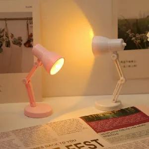 미니 레트로 컬러 독서 집게 스탠드조명_22947223