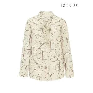 [조이너스]패턴 리본넥 블라우스-JF22RW1301409D