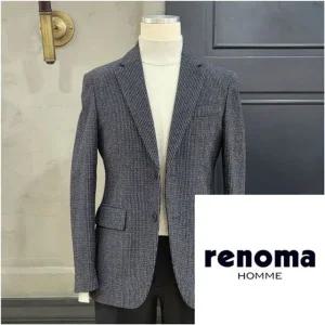 [갤러리아] 레노마 25FW 신상 하운드 투스 체크 모직 네이비 자켓 RRDIBJ92A