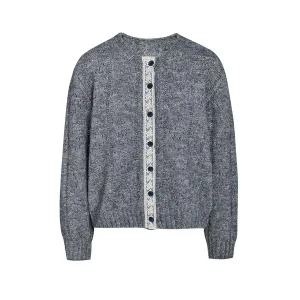 [JJ지고트](신세계 사우스시티)플로럴 배색 레이스 라운드넥 가디건 GRBN1CD551