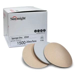 썬마이트 무홀 6인치 스폰지 원형연마지 1500방 사포 부직포 밀카연마재 밀카수세미 미 수세미 자
