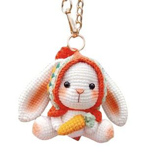 뜨개도안 인형키링 귀여운 토끼 DIY패키지 코바늘뜨기