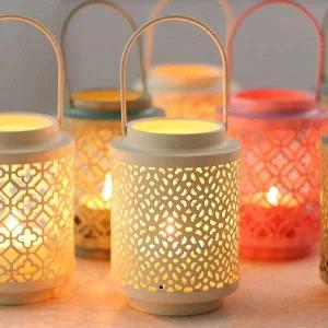 [셀러에이드]캔들홀더 티라이트받침대 양초거치대 철제 가정용 화이트