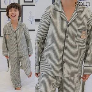 초등학생잠옷 남아동 줄무늬 남자아이 키즈 어린이 주니어 긴팔 가을 잠옷 국산