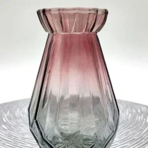 크리스탈 화병 북유럽 디자인 세련된 인테리어 소품 레드 그레이