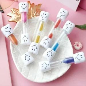 양치 컬러모래시계 아이 스마일 시간 3분 6컬러 (45pcK)