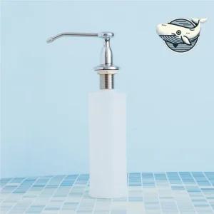 실버 스테인리스 세면대 디스펜서 300ml 세제통 싱크대샴푸용기 주방디스펜서 세제펌프