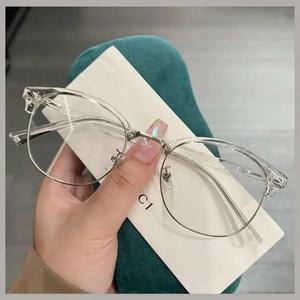 히든 소유안경 투명하금테 45