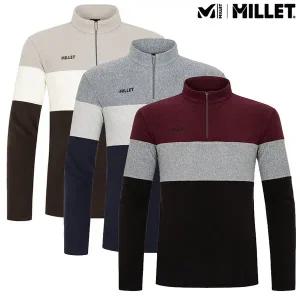 [밀레] [ 25신상 30%특가 ] 남성겨울 기모티셔츠 써말 배색형 반집업 티셔츠_MLUWT272III_US