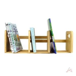 원목책꽂이 길이조절 3단 나무 책꽂이 정리함