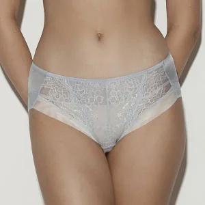 [하프클럽/에블린]에블린 로맨티크_투톤 노와이어_헴팬티 (크림블루) BLUE EBWQFA135H