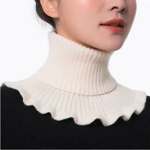 [콩심팥심]겨울 따뜻한 목폴라 골지 이너 페이크 목티 넥워머 겨울목도리