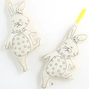 (138차 ) 캔버스천인형(춤추는 토끼) 이십개입x1봉