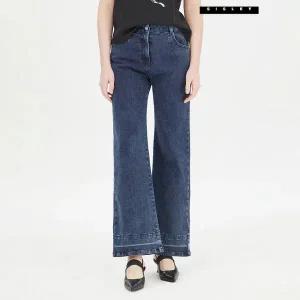 시슬리 컨트라스트 와이드 기모 데님 팬츠 SADPC3461DB 349237