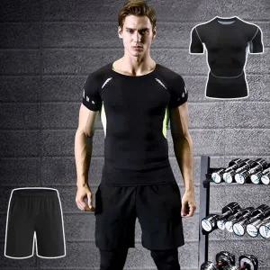 [콩심팥심]반팔 반바지 4버전 남성 스포츠 헬스 트레이닝복 세트 기모타이즈