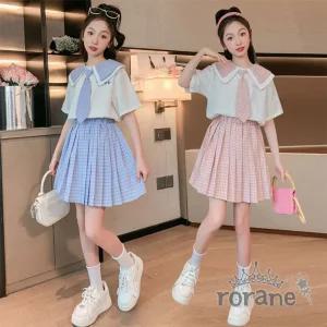 초등 주니어 주름치마 상하복 세트 여아동복