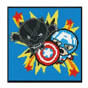 보석십자수 가와이 블랙 펜서 캡틴아메리카 25x25