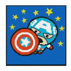 보석십자수 마블 가와이 캡틴아메리카 25x25