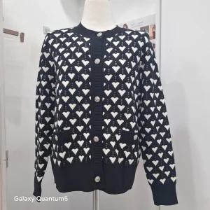 [올리비아로렌]하트조직 나운드 가디건 VOCBC4WA426   06