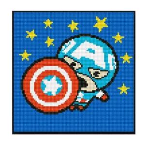 [콩심팥심]보석십자수 마블 가와이 캡틴아메리카 25x25