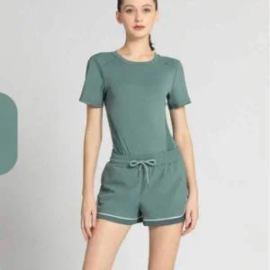 [콩심팥심]여자 트레이닝 여름 헬스 짐웨어 러닝 숏츠 반팔 세트