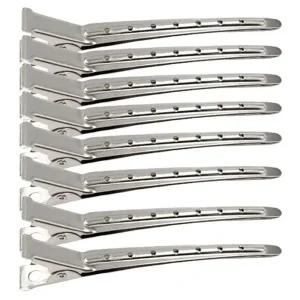 [콩심팥심]미용실 메탈 집게핀 대형 8P 고정 메이크업 잔머리 빗살핀