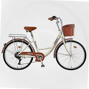 클래식자전거 여성용 26치 변속 출퇴근용 7단 바구니 레트로