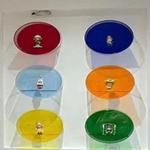 아크릴 원형 벽걸이 아트 진열대 알록달록 선반 벽 액자 프레임 투명 기본 라운드 인테리어