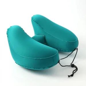 여행용목쿠션 여행 여행용목베개 에어 기내용 기내 블루그린 목쿠션 릴렉스 휴대용목