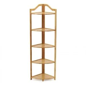 코너수납장 수납 인테리어선반 인테리어수납장 홈테리어 대나무 5단 코너장 원목모서