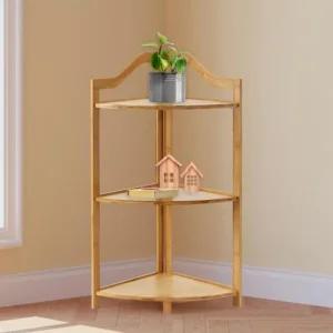 홈테리어 선반 3단 인테리어수납장 인테리어 원목수납장 코너 대나무 우드수납장 삼각