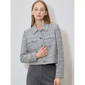 [쉬즈미스]스파클 카라 트위드 재킷 택가격 478000원 _P407877469