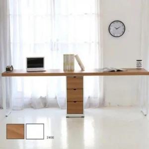 2인 0108-11 GD 학생책상 컴퓨터 일자책상2400 서랍형