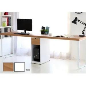 0108-07 학생책상 컴퓨터 일자책상2200 GD 2인용 본체