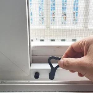 중 미닫이문 화이트 고정장치 샷시 스토퍼