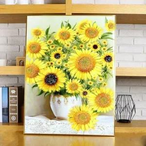 꾸미아트 9+1 해바라기 부엉이 600x400 풍수인테리어 그림액자